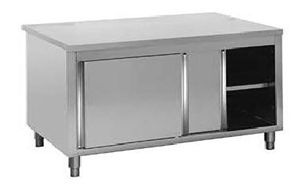 Stainless Steel Table With Cabinet